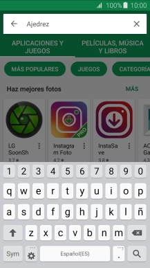 Introduce el nombre del tema o de la app y pulsa el icono de búsqueda.