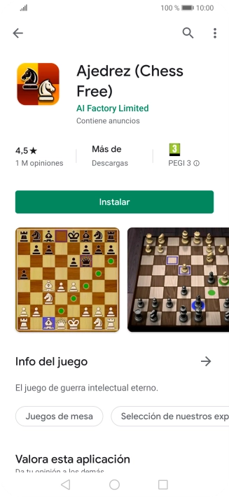 Pulsa Instalar y sigue las indicaciones de la pantalla para instalar la app.