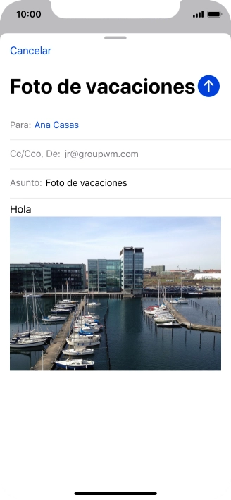 Pulsa el icono de enviar.