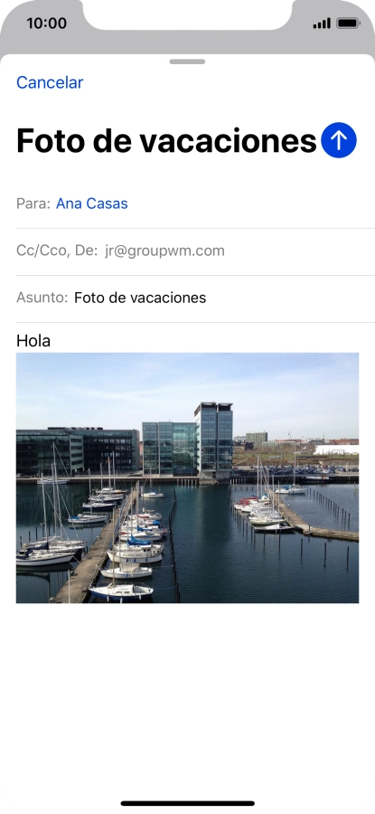 Pulsa el icono de enviar.