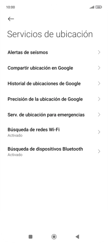 Pulsa Precisión de la ubicación de Google.