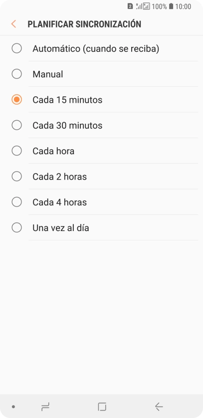 Pulsa el ajuste deseado.