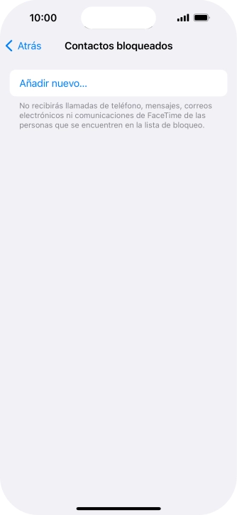 Pulsa Añadir nuevo... y sigue las indicaciones de la pantalla para bloquear un contacto.