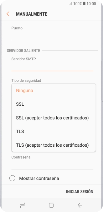 Pulsa Ninguna para desactivar la función.