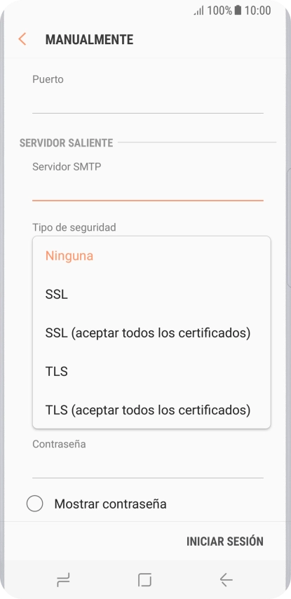 Pulsa Ninguna para desactivar la función.