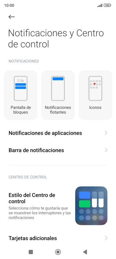 Pulsa Notificaciones de aplicaciones.