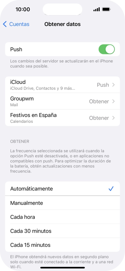 Pulsa el indicador junto a 