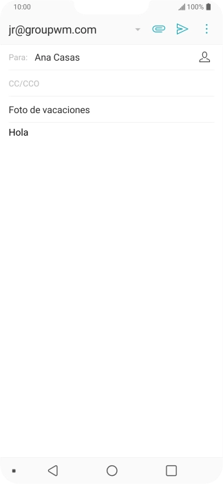 Pulsa el icono de anexos.