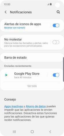 Pulsa el indicador junto a la app deseada para activar o desactivar la función.