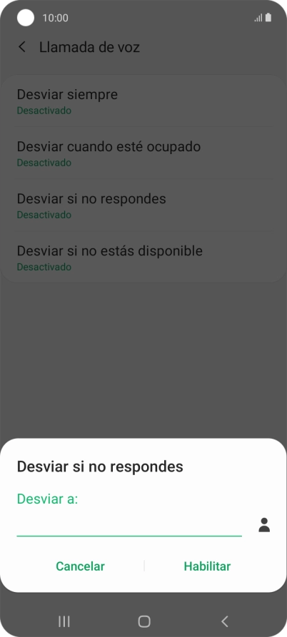 Introduce +34600132000 y pulsa Habilitar.