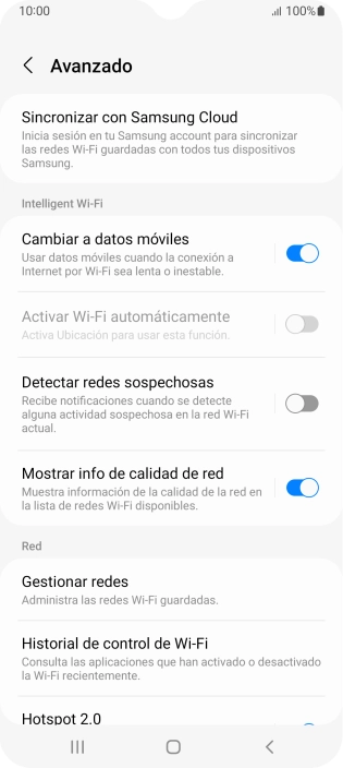 Pulsa el indicador junto a 