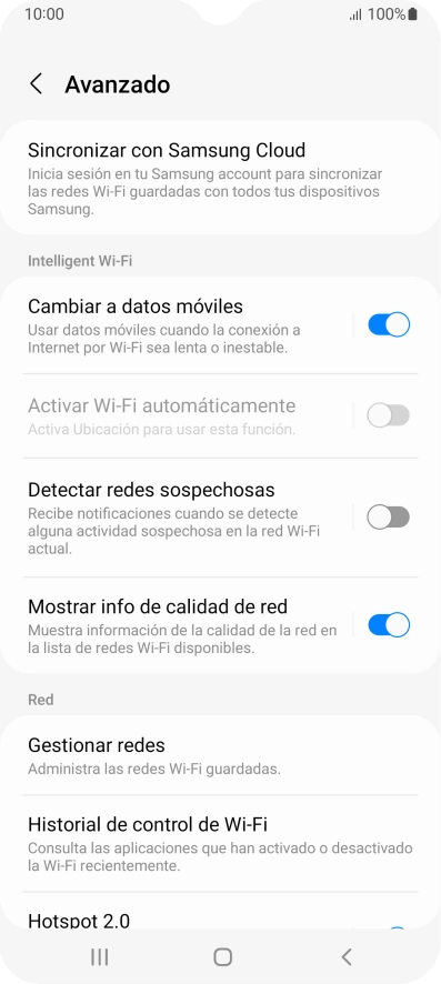 Pulsa el indicador junto a 