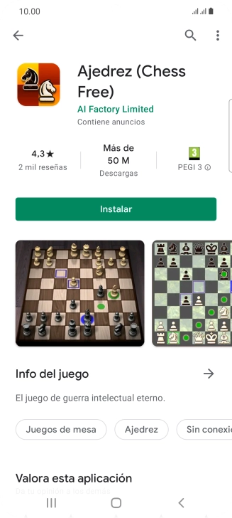 Pulsa Instalar y sigue las indicaciones de la pantalla para instalar la app.