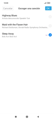 Al encontrar un timbre de llamada de tu gusto, pulsa OK.