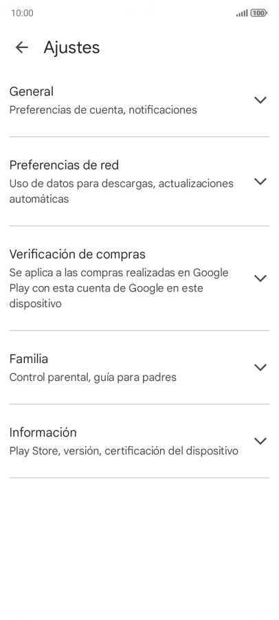 Pulsa Preferencias de red.