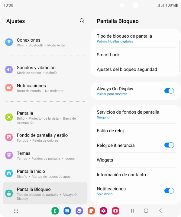 Pulsa Tipo de bloqueo de pantalla e introduce el código de seguridad extra que has creado anteriormente.