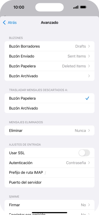 Pulsa el indicador junto a 