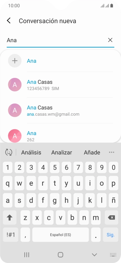 Pulsa el contacto deseado.