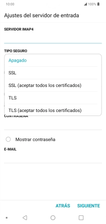 Pulsa Apagado para desactivar la función.