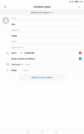 Pulsa el icono de guardar.