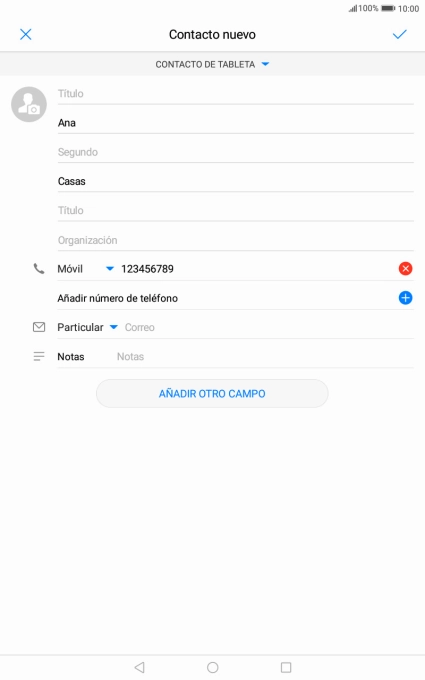 Pulsa el icono de guardar.