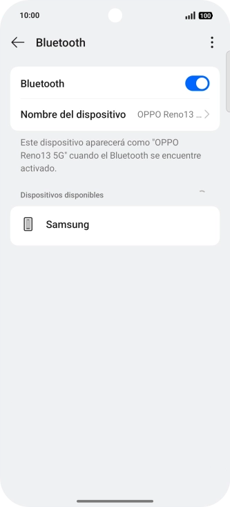 Pulsa el dispositivo Bluetooth deseado y sigue las indicaciones de la pantalla para vincular el dispositivo al teléfono.