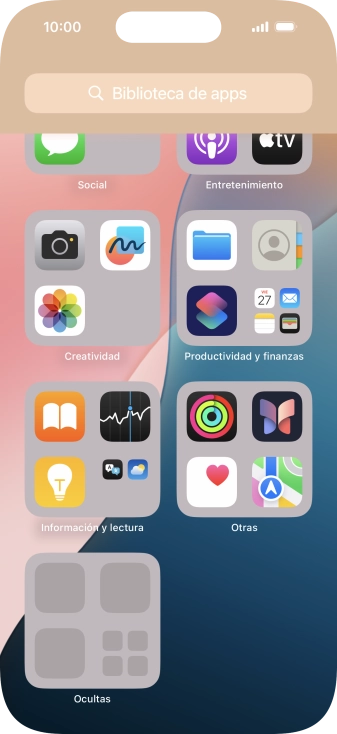 La app está ahora en la carpeta Ocultas en la biblioteca de apps.