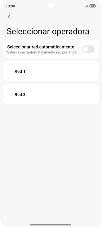 Pulsa la red deseada.