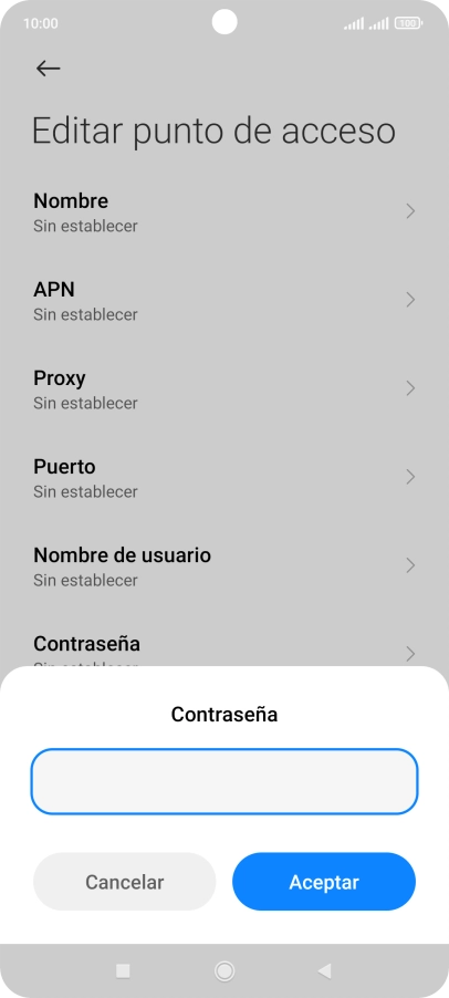 Introduce wap125 y pulsa Aceptar.
