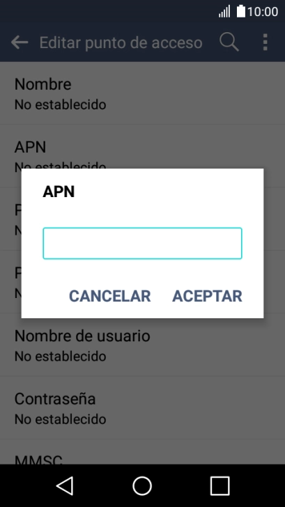 Introduce airtelwap.es y pulsa ACEPTAR.