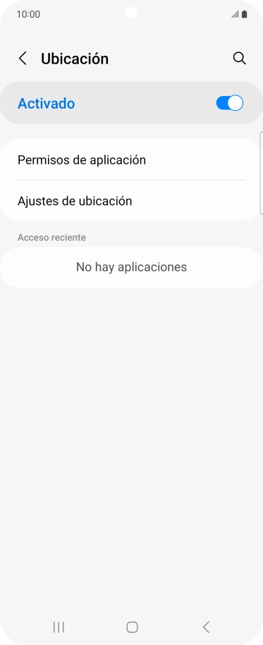 Pulsa Permisos de aplicación.