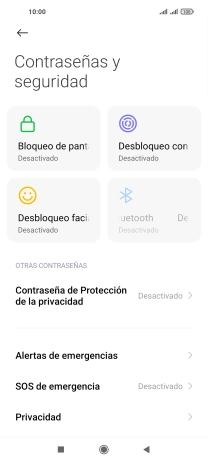 Pulsa Desbloqueo con huella dactilar.