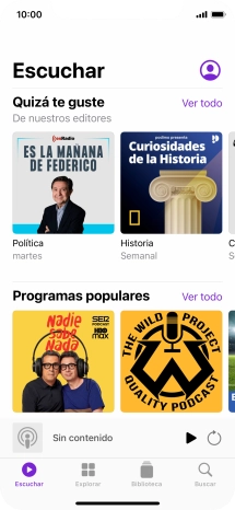 Desliza el dedo hacia arriba desde la parte inferior de la pantalla para terminar y volver a la pantalla de inicio.