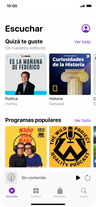 Desliza el dedo hacia arriba desde la parte inferior de la pantalla para terminar y volver a la pantalla de inicio.