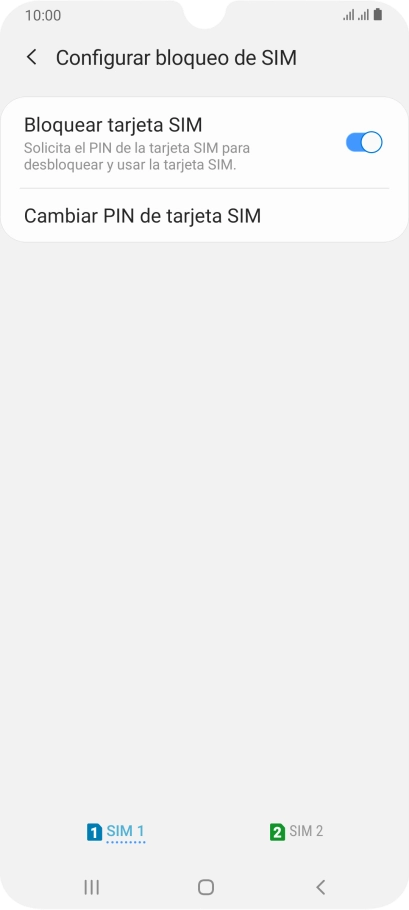 Pulsa la tarjeta SIM deseada.