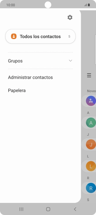 Pulsa Administrar contactos.