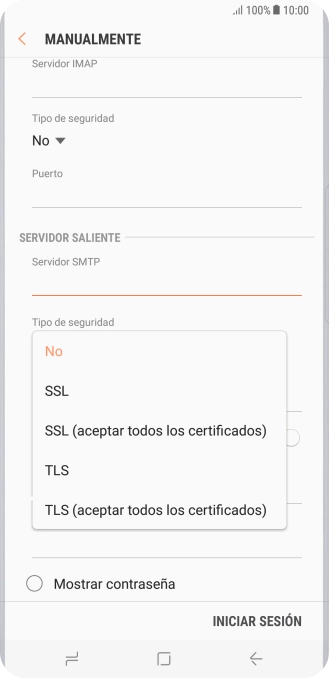 Pulsa No para desactivar la función.