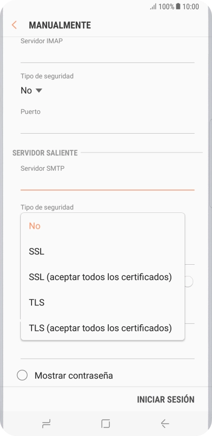 Pulsa No para desactivar la función.