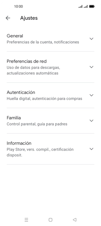 Pulsa Preferencias de red.