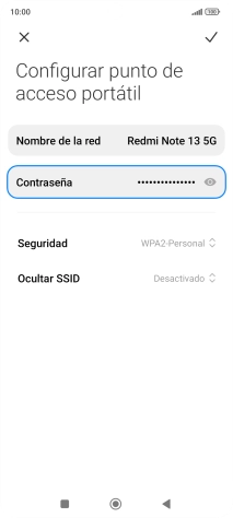 Pulsa Nombre de la red e introduce el nombre deseado de la conexión wifi