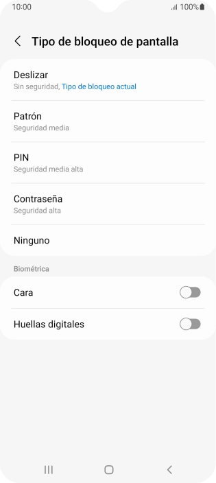 Pulsa Huellas digitales.
