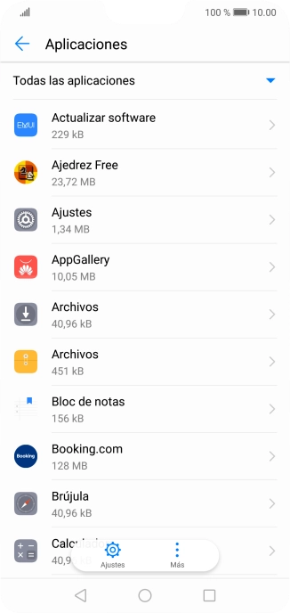 Pulsa la app deseada.