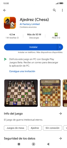 Pulsa Instalar y sigue las indicaciones de la pantalla para instalar la app.