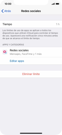 Pulsa Eliminar límite.