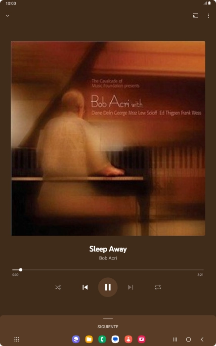 Pulsa la flecha hacia la derecha para ir al archivo de música siguiente.