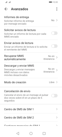 Pulsa Centro de SMS de ‹SIM›.