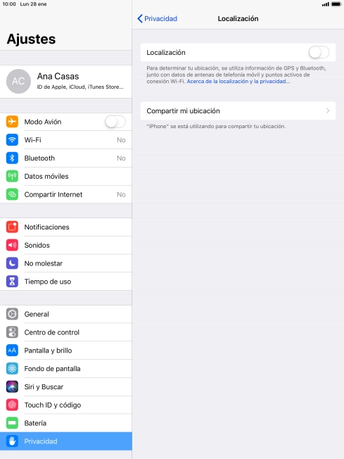 Pulsa el indicador junto a 