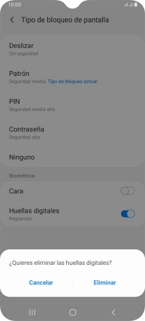 Pulsa Eliminar.