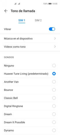 Pulsa la tarjeta SIM deseada.