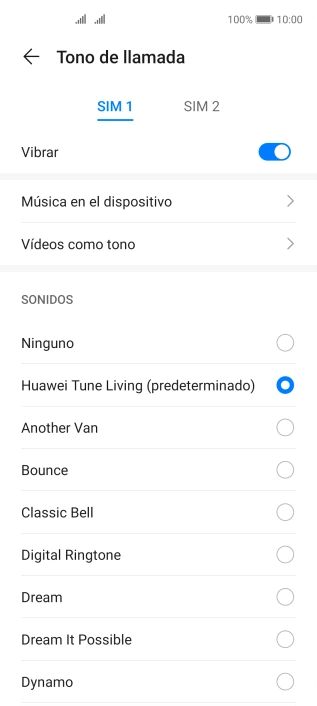 Pulsa la tarjeta SIM deseada.